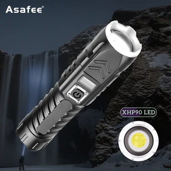Asafee COB Супер яркий 1800-миллиметровый Водонепроницаемый фонарик для кемпинга, наружного освещения, Прожектор, Рабочая Горелка с предохранительным молотком