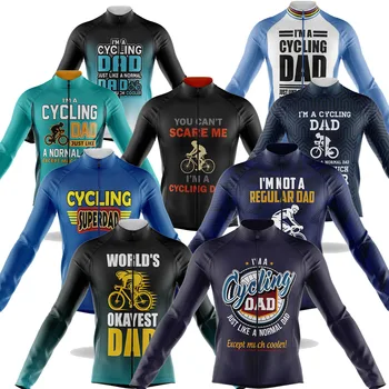 Cooler Cycling Dad 2023 Велосипедная майка с длинным рукавом, мужская велосипедная одежда, рубашки для шоссейных велосипедов, костюм MTB Ropa Maillot