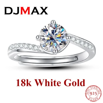 DJMAX 1ct D Color Moissanite Diamond Twist 18-Каратные Позолоченные Обручальные кольца для женщин Оптом