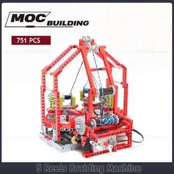 GBC 5-барабанная плетильная машина Moc Строительные блоки Технология Кирпичиков Устройство для сбора головоломок Игрушки