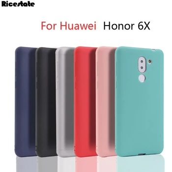 Huawei Honor 6X Ультратонкая Матовая Силиконовая Мягкая Задняя Крышка TPU для Huawei GR5 2017 Huawei Mate 9 lite с Кристаллами и Матовым Покрытием