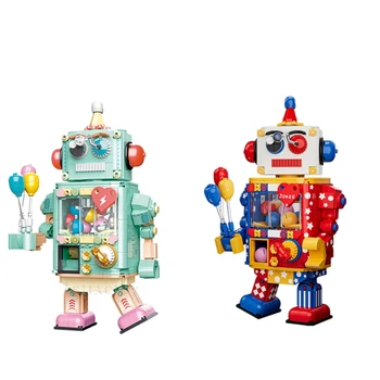 JAKI Blocks Детские Строительные игрушки DIY Bricks Gashapon Machine Robot Board Семейные игры для вечеринок Подарок для девочек и мальчиков на День рождения 8218 8219