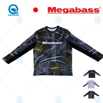 JAPAN Megabass Быстросохнущая одежда для рыбалки GAME С ДЛИННЫМ РУКАВОМ, большой Размер, настоящая камуфляжная сетка, летняя прохлада, большой логотип, дышащий материал