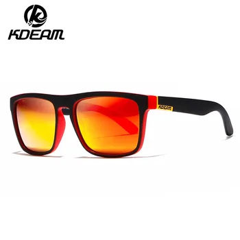 KDEAM Классические квадратные поляризованные солнцезащитные очки женщины мужчины 2022 Ультралегкие очки для вождения высококачественные красочные оттенки натуральной пленки uv40