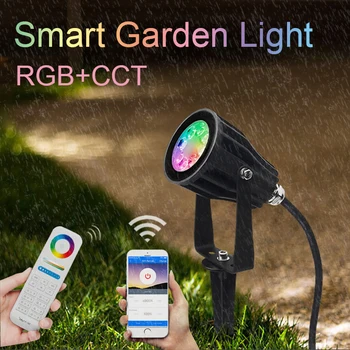 Miboxer 6w RGB + CCT Smart LED Garden Light FUTC04 AC100 ~ 240V IP66 Водонепроницаемый светодиодный Наружный светильник Garden Lighting Highlight Turf lamp