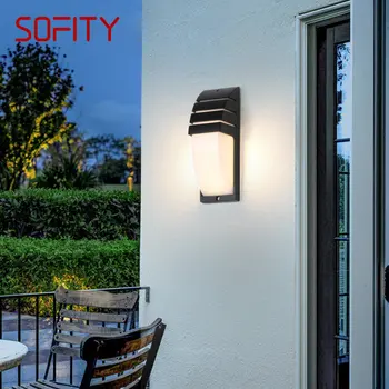 SOFITY Современный умный светильник-бра contemporary Simply IP65 Водонепроницаемый индукционный настенный светильник для внутреннего и дворового прохода