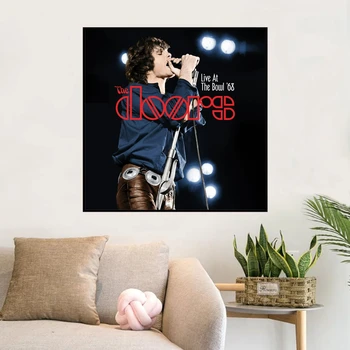 The Doors Джим Моррисон, рэп-музыка, обложка альбома, плакат, печать на холсте, настенная живопись, декор для дома в гостиной (без рамки)