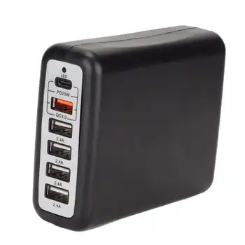 USB-концентратор для зарядки, 6-портовое настольное зарядное устройство мощностью 100 Вт для смартфонов