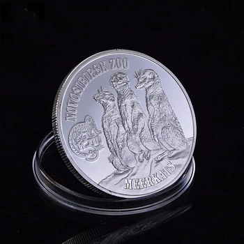 Австралийская серебряная монета 999,9 долларов в стиле сурикатов, милые металлические монеты в виде животных, художественные поделки, Памятные подарочные монеты Элизабет