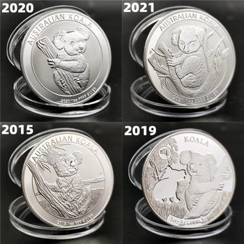Австралия 2021/ 2020/ 2015/ 2009 Животное КОАЛА Серебряные монеты Элизабет Сувенирные подарки Прямая доставка
