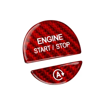 Автомобильные аксессуары Кнопка запуска и остановки двигателя, Накладка, наклейка для Mercedes Benz C S Class W206 W223 2021 2022 + (красный)