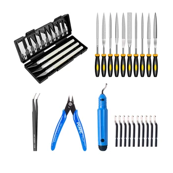 Аксессуары для 3D-принтера Инструменты для чистки моделей Разделочный нож Напильник Набор ножей для обрезки Набор инструментов для очистки шлифовки обрезки 36 шт./компл.
