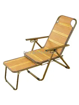 Бамбуковое кресло со спинкой для отдыха, раскладное кресло для отдыха из массива дерева, обеденный перерыв, диван для пожилых людей, балкон, ленивый диван для взрослых