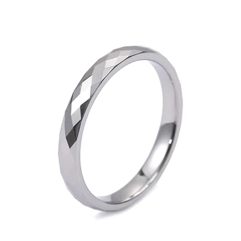 Блестящие многогранные ювелирные изделия из карбида вольфрама Кольцо на палец 3 или 6 мм Обручальное кольцо для пары колец для мужчин и женщин