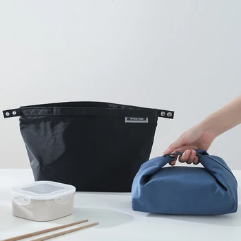 Большая портативная сумка для ланча Модная водонепроницаемая термоизоляционная сумка для бенто для пикника, работы, школы, сумка для хранения продуктов