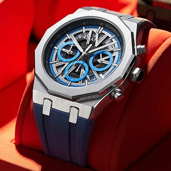 Бренд AILANG 2023 Новые мужские спортивные часы Мужские водонепроницаемые Модные Силиконовый ремешок Деловые наручные часы Мужские Роскошные светящиеся часы