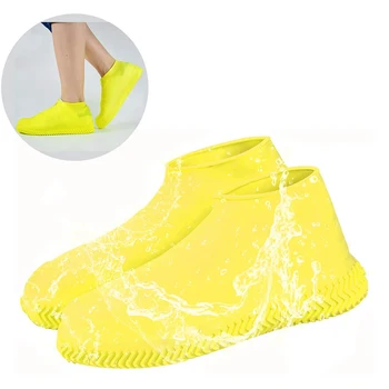 Водонепроницаемые бахилы, силиконовые протекторы для обуви унисекс, непромокаемые ботинки для дождливых дней в помещении и на улице, Многоразовые складные бахилы для обуви