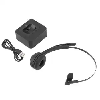 Гарнитура для колл-центра с шумоподавлением, удобная Регулируемая Bluetooth-гарнитура с микрофоном и магнитной зарядной базой