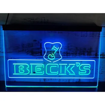  Двухцветная светодиодная неоновая вывеска Beck's Beer