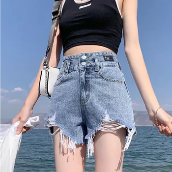 Джинсы, летняя женская одежда, брюки, женское лето 2023, уличная одежда Y2k, Корейская мода, женские джинсовые шорты, одежда с высокой талией