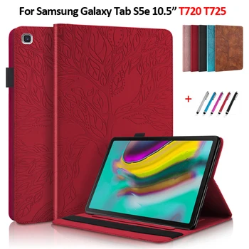 Для Samsung Galaxy S5e Чехол Для Планшета Из Искусственной кожи С Тиснением, Бумажник Со Слотами для карт, Чехол для планшета Samsung Tab S5e Case 10,5 