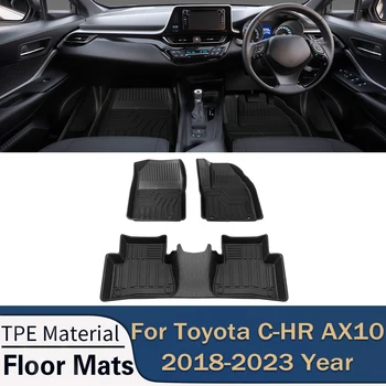 Для Toyota C-HR AX10 2018-2023 CHR LHD RHD Авто Автомобильные Коврики Для Пола Всепогодные Коврики Для Ног Без Запаха Водонепроницаемый Аксессуар Для интерьера