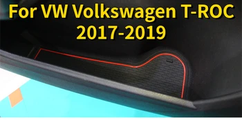 Для Фольксваген T-ROC 2017-2019, Автомобильный стайлинг, Нескользящий коврик для салона, Накладка для дверных пазов, Резиновый коврик
