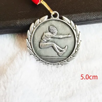 Женская медаль в прыжках в длину, металлическая детская медаль, медаль спортивного мероприятия в клубе, школе, на заводе 2020 года для бесплатной печати