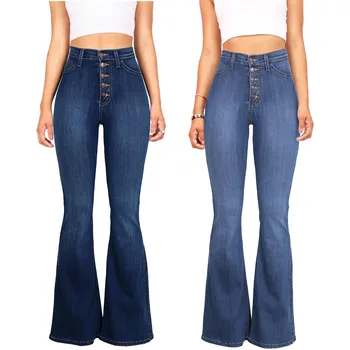 Женские джинсы с высокой талией, обтягивающие джеггинсы с эластичной резинкой на талии, повседневные джинсы для дам-подростков, классические облегающие джинсы #T2Q