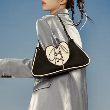 Женские сумки из искусственной кожи, роскошные дизайнерские сумки для девочек-покупательниц 2023 года, модные повседневные Милые креативные украшения для любви, сумка через плечо