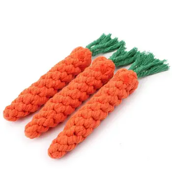 Забавная игрушка для домашних животных, игрушка для собак-морковка, игрушка для щенков из хлопчатобумажной веревки длиной 24 см, жевательная игрушка для щенков
