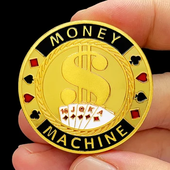Защита покерных карт Позолоченные монеты Лас-Вегас Металлические Счастливые монеты Игровые фишки Небольшая коллекция подарков