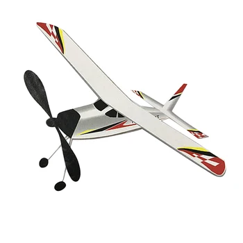 Игрушечный заводной самолет с эластичной резинкой, летающий самолет на открытом воздухе