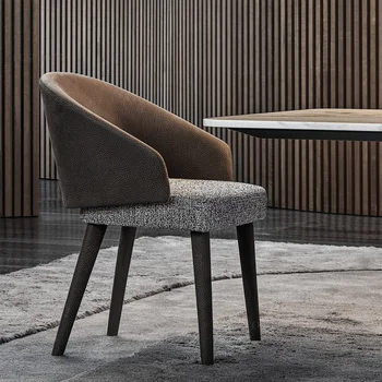 Итальянские тканевые обеденные стулья для столовой, мебель для столовой, современный роскошный обеденный стул с креативной спинкой