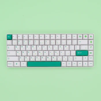 Клавиатура для пишущей машинки Royal Alpha kludge с зеленым и бело-вишневым профилем на 60% /rk68/84/87/104/108 механическая клавиатура