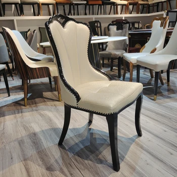 Кожаные дизайнерские обеденные стулья Современная роскошь Скандинавские стулья для гостиной Мебель для кухни Muebles Para El Hogar середины века