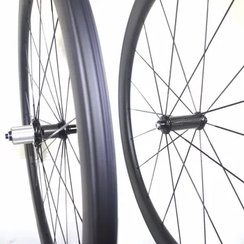 Колеса для шоссейного велосипеда с отверстиями для спиц 38 мм 50 мм 60 мм Колесная пара из углеродного волокна Бескамерные карбоновые дорожные колеса u-образной формы