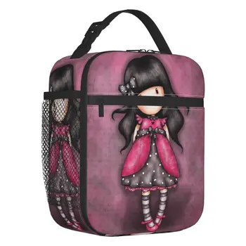 Кукла Санторо Горжусс Термоизолированная сумка для ланча Женская аниме Девушка Переносная сумка для ланча для школы Офиса Коробка для еды на открытом воздухе