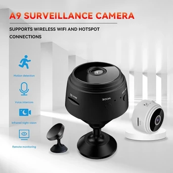 Мини-камера A9 WiFi HD 1080p Беспроводной видеомагнитофон Диктофон Камера мониторинга безопасности Умный Дом для младенцев и домашних животных