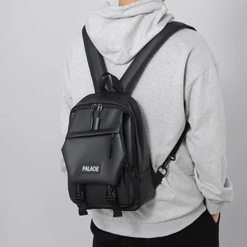 Мини-мужской рюкзак Модный маленький человечек Многофункциональная нагрудная сумка Школьная сумка Дорожные рюкзаки Мужской рюкзак
