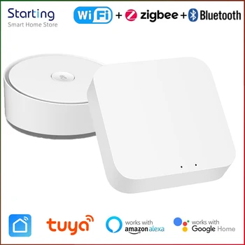 Многорежимный шлюз Zigbee Bluetooth Mesh Tuya Wifi Smart Home Bridge Hub Умный шлюз Яндекс Alexa Google Smart Life Control