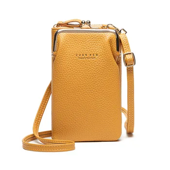 Модные маленькие сумки через плечо, женская мини-сумка-мессенджер из искусственной кожи для девочек, желтые сумки, дамский кошелек для телефона, клапан на молнии
