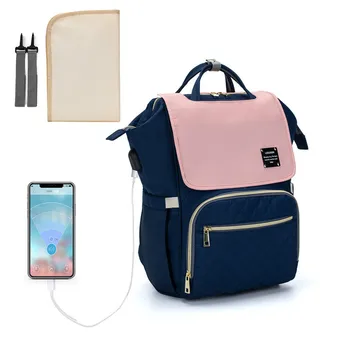Модный рюкзак обновленного типа, многофункциональный рюкзак для мамы, USB-интерфейс, повседневная сумка для мамы, Большая сумка для подгузников