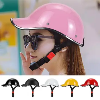 Мотоциклетный шлем, бейсбольный шлем в стиле Ca-p, шлем на половину лица, Электрический скутер, велосипед, мужская и женская Классическая защитная каска с защитой от ультрафиолета.