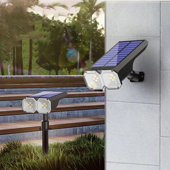 Наружные солнечные фонари ZK40 IP65 Водонепроницаемые ландшафтные прожекторы Садовое декоративное освещение 2 В 1 Наружная лампа на солнечной энергии для внутреннего дворика