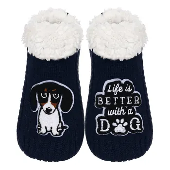 Носки-тапочки для женщин / Супер мягкие, толстые и теплые домашние носки / Подарки для любителей собак, Dachshund Life