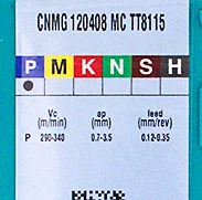 ОРИГИНАЛЬНАЯ твердосплавная вставка CNMG 120408 MC TT8115 ИЗ 10 шт.