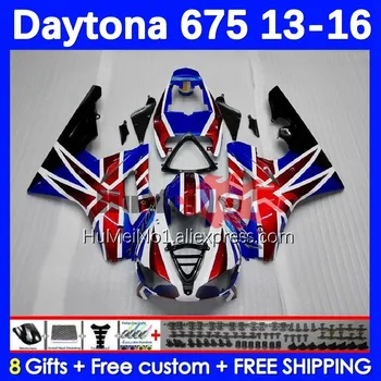 Обвес для Daytona 675 Daytona-675 13 14 15 16 Кузов 195No.5 Daytona675 2013 2014 2015 2016 OEM Полный обтекатель синего цвета в наличии