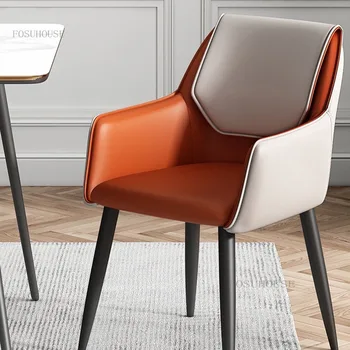 Обеденный стул Nordic Home для ресторана Со спинкой, Современный Минималистичный Обеденный стул, Кухонная Мягкая мебель Sillas De Comedor для дома WZ