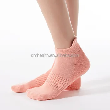 Оптовая продажа противоскользящих носков с открытым носком и 5-носками для пилатеса, мягких вязаных носков для йоги на лодыжках
